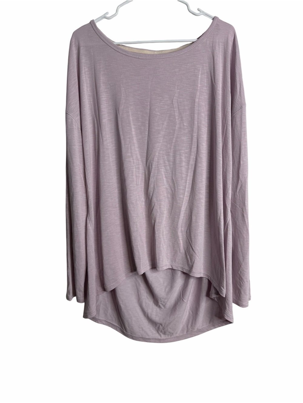 Calia by Carrie Underwood Flowy Lavender Long Sleeve Relaxed Top 2X Comfy Gym